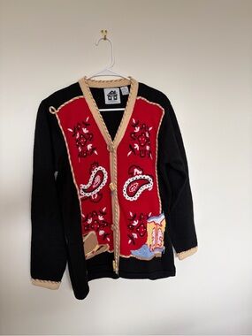 Storybook Knits Western Embroidered Cardigan
